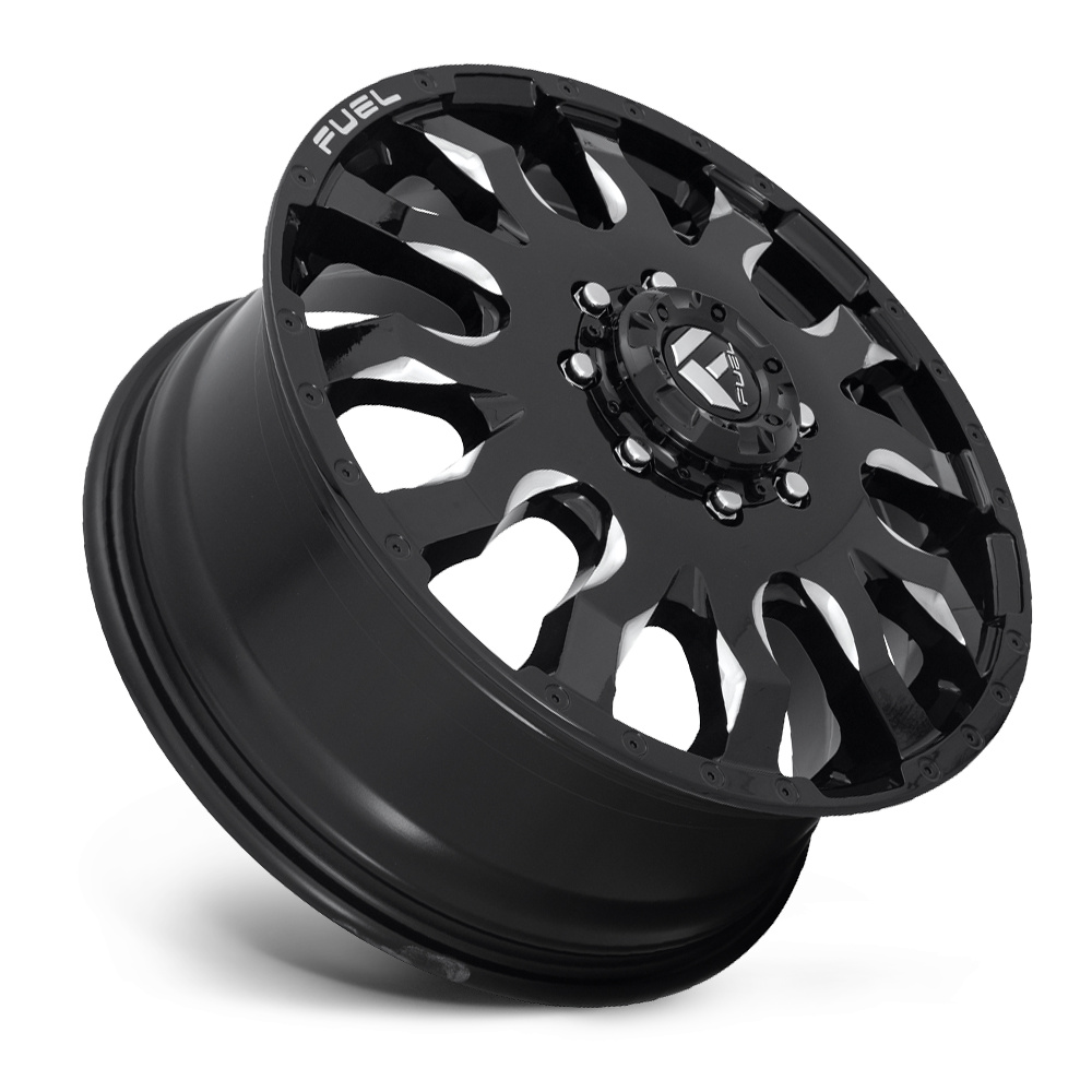 velg FUEL BLITZ DUALLY FRONT D673 Gloss Black & Milled